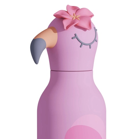 Asobu Butelka termiczna ze słomką Bestie | Flaming 460 ml