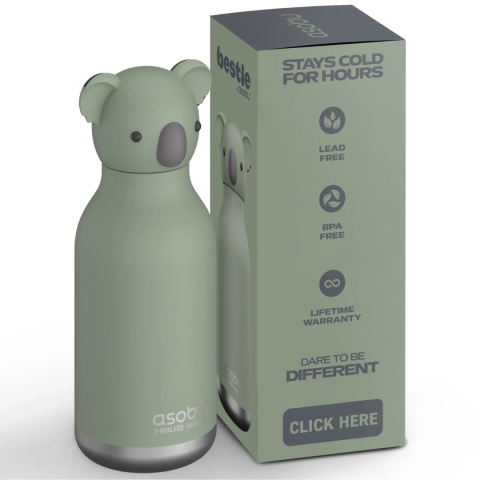 Asobu Butelka termiczna ze słomką Bestie | Koala 460 ml