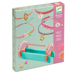 Djeco Zestaw Do Tworzenia Bransoletek Różowy Makrama DIY 8+