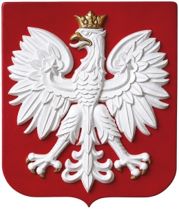 Godło Polski - Odlew gipsowy z płaskorzeźby z tarczą herbową