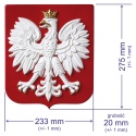 Godło Polski - Odlew gipsowy z płaskorzeźby z tarczą herbową