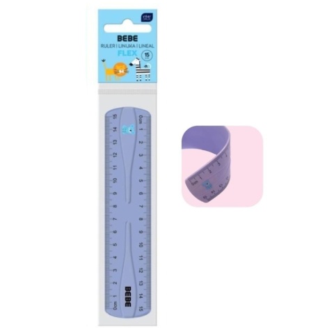 Linijka elastyczna Flex Bebe Kids 15 cm | fioletowa Interdruk