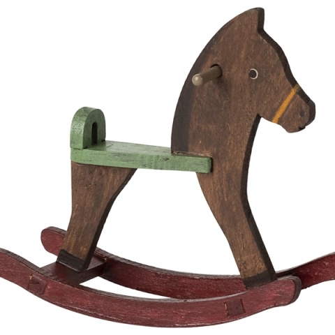 Maileg Rocking horse accessories for mice | Dark brown