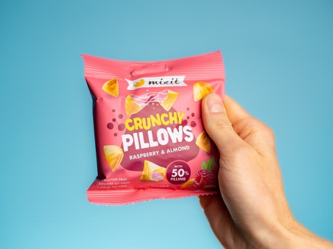 Mixit Chrupiące poduszki zbożowe do kieszeni | Maliny & migdały