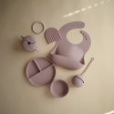 Mushie Talerzyk silikonowy z przyssawką | Soft Lilac