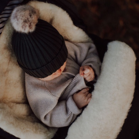 ZAFFIRO iGrow sleeping bag | Aspen premium wool black