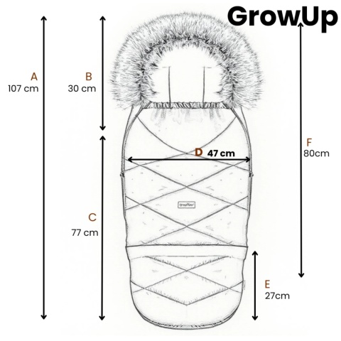 Zaffiro Regulowany śpiwór GrowUP Aspen 0-36m | beige