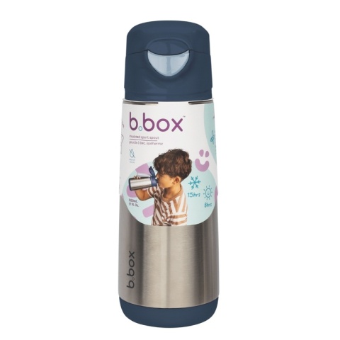 b.box Butelka termiczna bidon dla dziecka z ustnikiem 500 ml | Midnight