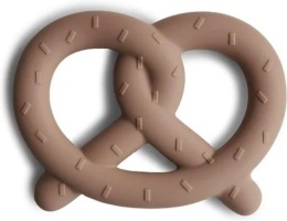 Mushie Silikonowy Gryzak Precel Pretzel | Natural