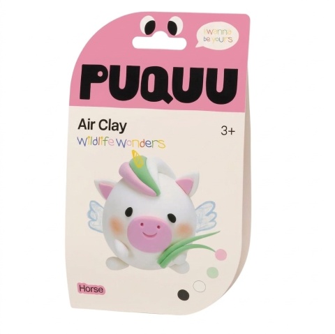 PUQUU Air Clay | Koń Jednorożec - zestaw masy plastycznej 3+