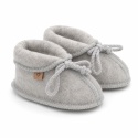 Zaffiro Buciki dziecięce Wełna premium Grey
