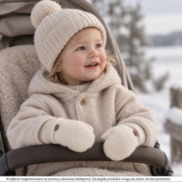 Zaffiro Rękawiczki dziecięce wełniane Sierra 1-3l | beige