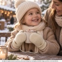 Zaffiro Rękawiczki dziecięce wełniane Sierra 3-5l | beige