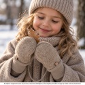 Zaffiro Rękawiczki dziecięce wełniane Sierra 3-5l | brown