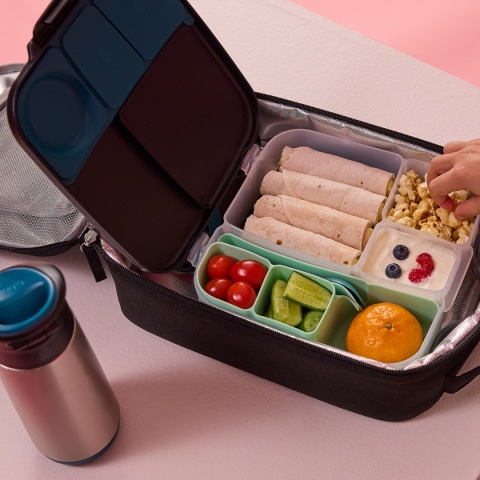 b.box Silikonowy wkład do lunchboxa z przegrodą na sztućce | Forest