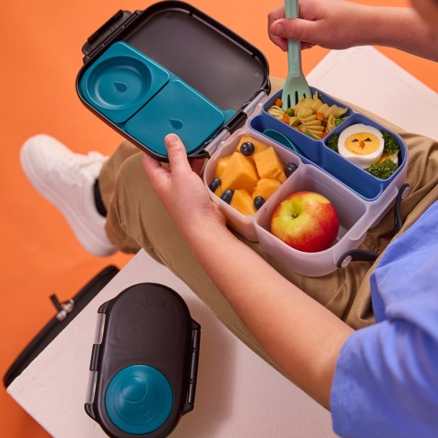 b.box Silikonowy wkład do mini lunchboxa z przegrodą na sztućce | Ocean