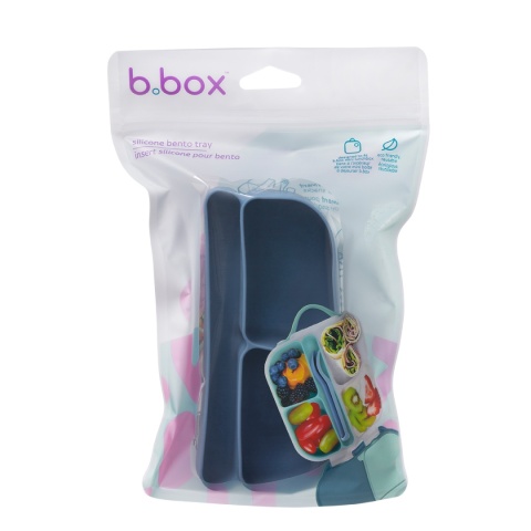 b.box Silikonowy wkład do mini lunchboxa z przegrodą na sztućce | Ocean