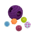 B.toys Kula z piłkami sensorycznymi sorter – kombinacyjny zestaw sensoryczny - czerwony Ballyhoo